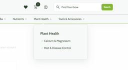 Showing the part of the navigation of Senua Hydroponics