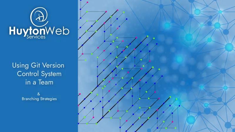 Huyton Web Services logo with Git branches represented as nodes